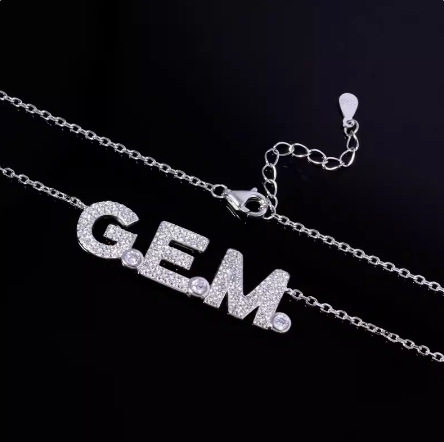 邓紫棋同款 G E M 字母锆项链