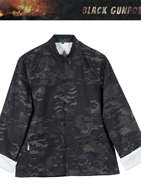 Black Gunpowder/BG MCBK暗夜迷彩战术唐装休闲潮流国风男士上衣