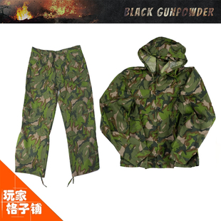 BG复刻81式大五叶迷彩带面罩单面伪装衣大码