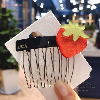 水果发梳韩国少女风头饰刘海夹