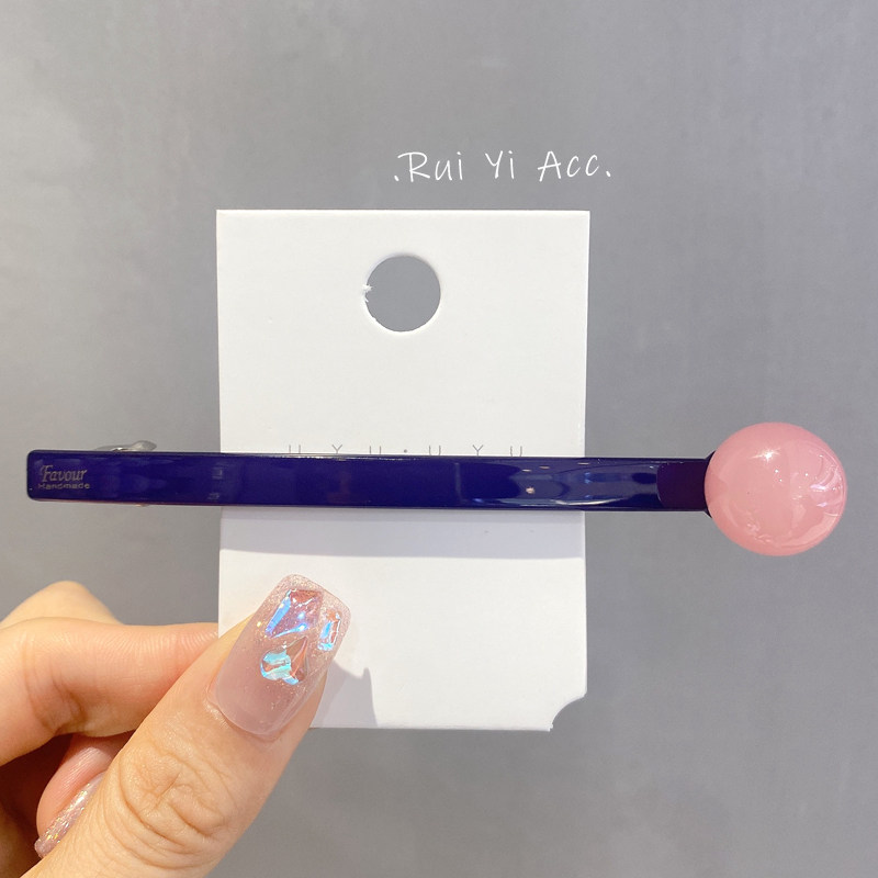 韩国东大门同款发饰头饰顶夹马尾夹顶夹球球弹簧夹半夹盘发发夹