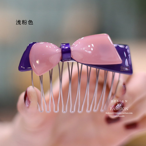 头饰韩国发梳糖果色卡子