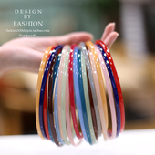 满25 包邮 韩国饰品发饰发卡发夹发箍超韧性不易断糖果色头箍压发