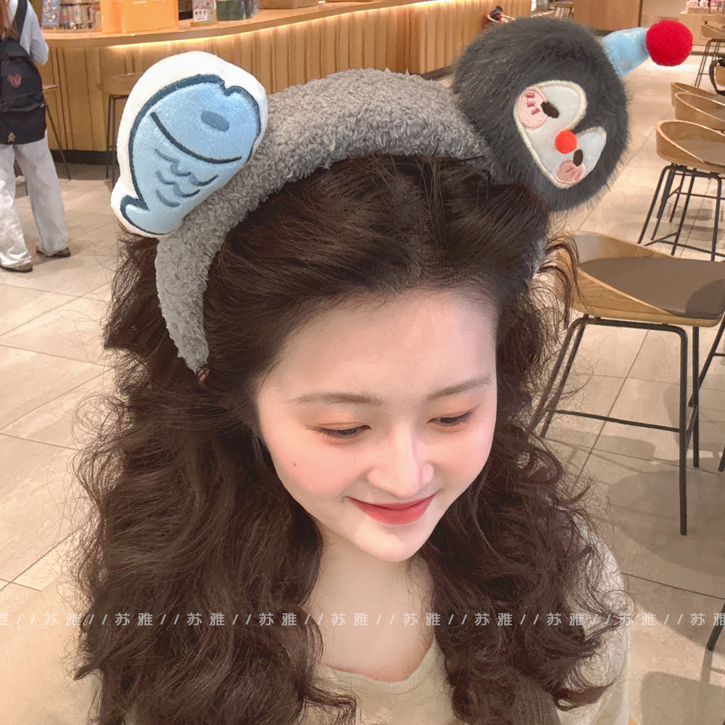 可爱创企鹅小鱼发箍女压发秋冬毛绒洗脸头箍发卡头饰拍照搞怪发窟,饰品/流行首饰/时尚饰品新,发饰,淘宝优惠券,粉丝福利购,淘宝优惠卷