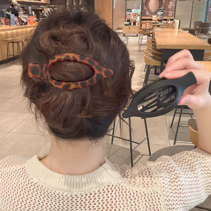 磨砂玳瑁后脑勺盘发大号鸭嘴夹