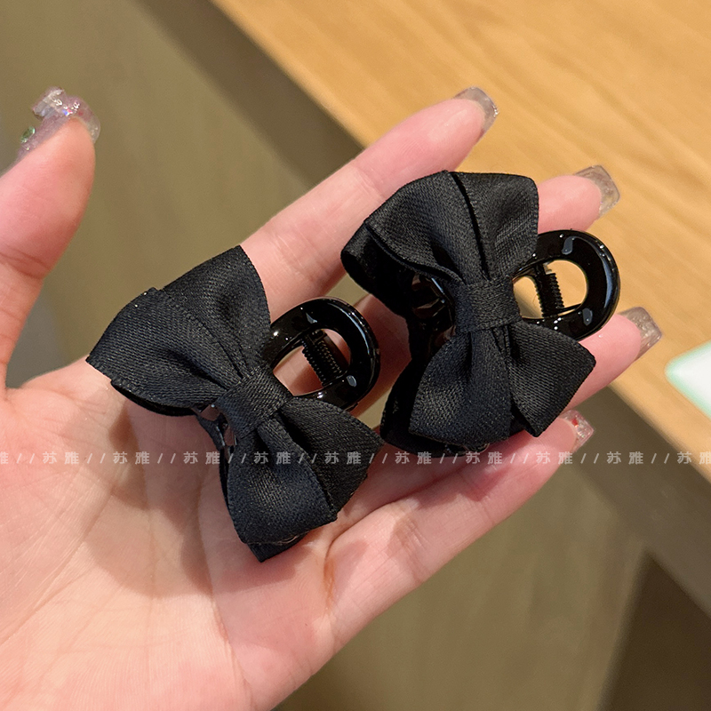 高级感气质蝴蝶结碎发刘海小抓夹