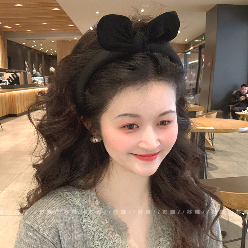 高级感立体蝴蝶结海绵高颅顶发箍