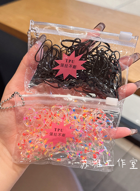 儿童橡皮筋女扎头发一次性头绳弹性好宝宝发圈头饰婴儿小发绳发饰