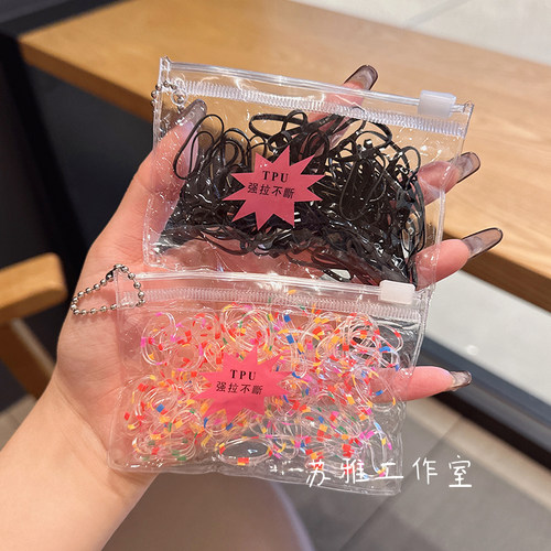 甜美彩色袋装一次性扎头橡胶发饰