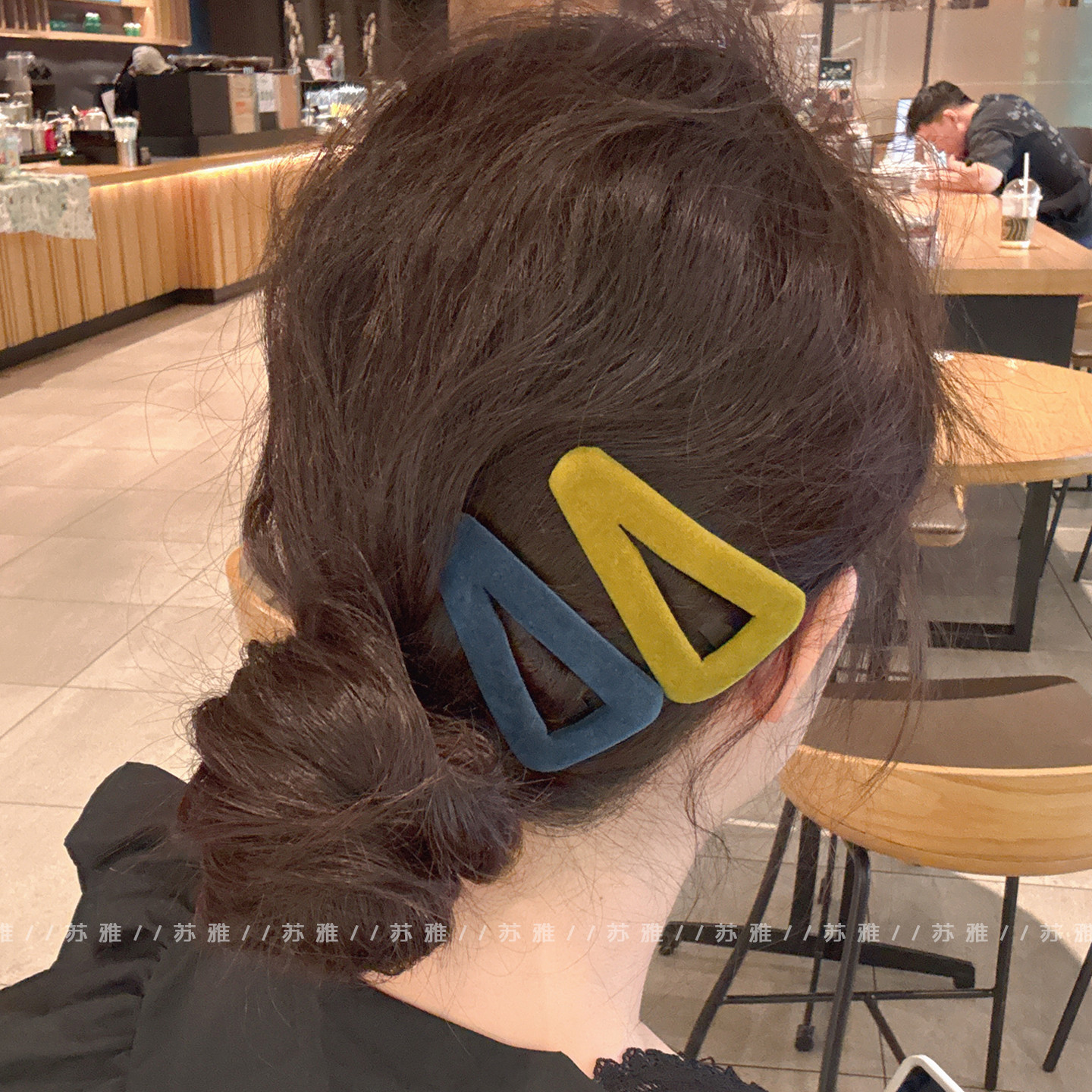 氛围感植绒碎发刘海三角掰掰夹