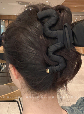 超大号抓夹女高级感波浪盘发鲨鱼夹发量大发抓发夹女后脑勺夹子