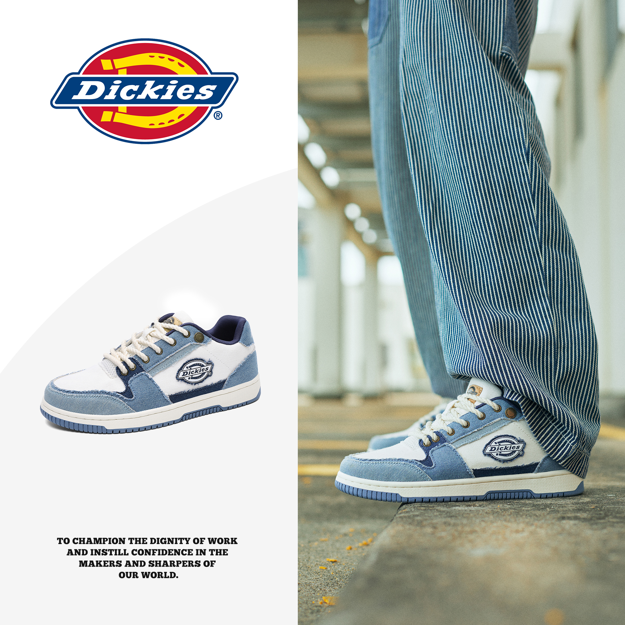 Dickies耐磨低帮休闲板鞋男鞋