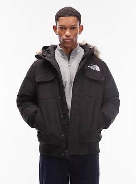 海外代购THE NORTH FACE/北面男士外套防风防水连帽毛领户外通勤