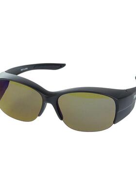 代购SWANS女士太阳镜偏光UV防护防眩光高透光黑色半框金属感超轻