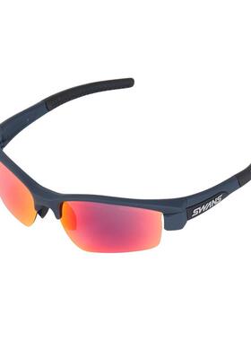 代购SWANS女士太阳镜防紫外线偏光高透光率抗冲击红镜片深蓝色框