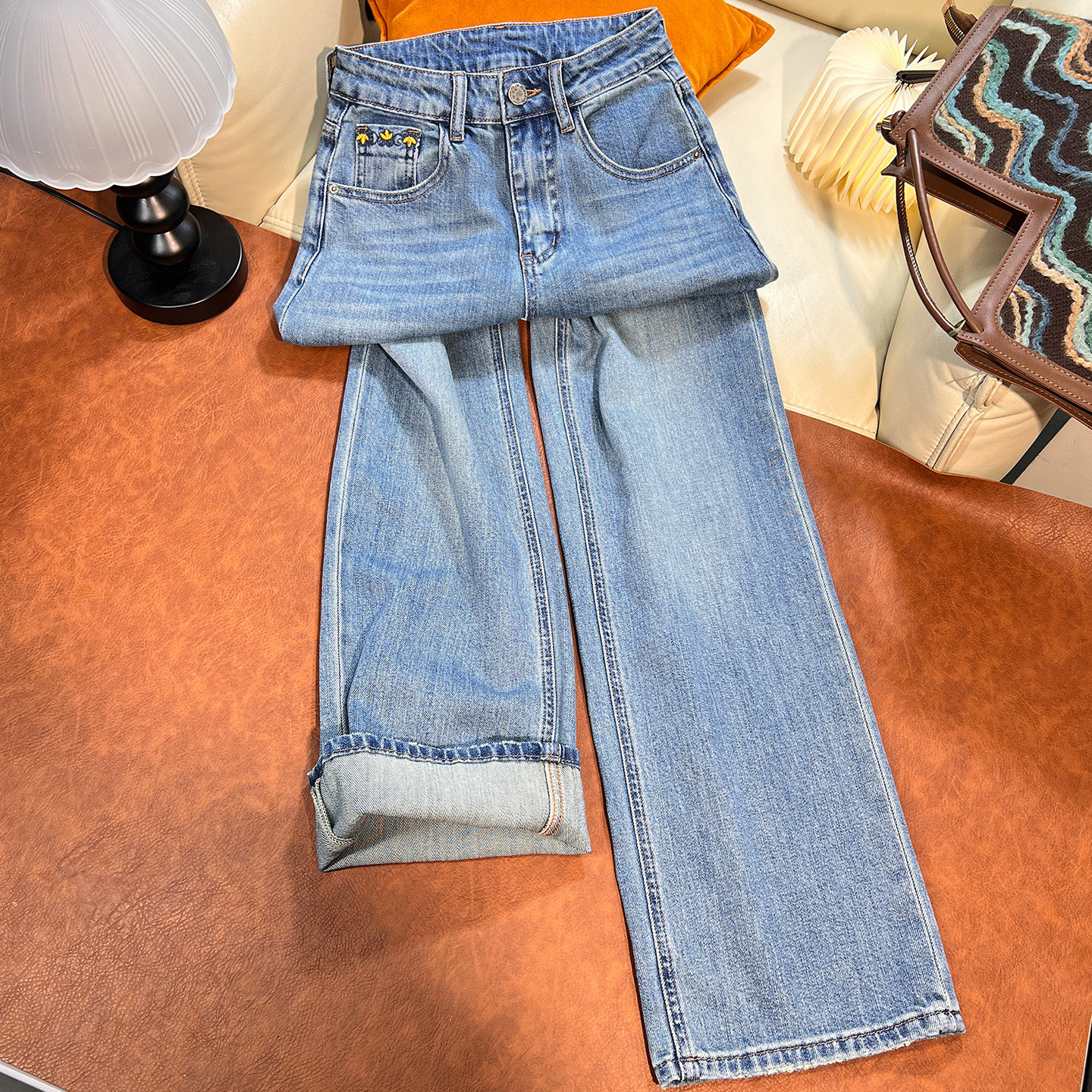 修饰腿型高腰无弹烟管牛仔裤女春款2026新款韩版修身显瘦小直筒裤,女装/女士精品,牛仔裤,淘宝优惠券,粉丝福利购,淘宝优惠卷