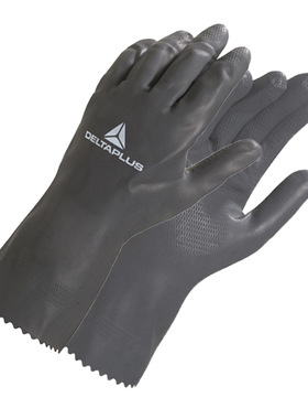 代尔塔氯丁乳胶橡胶防酒精腐蚀耐酸碱油脂防滑手套VE530 201530