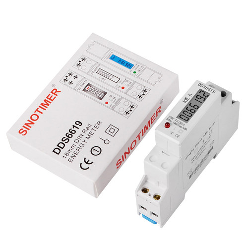 DDS6619-002 智能液晶数显单相导轨式电能表1P 电度表30A 230V