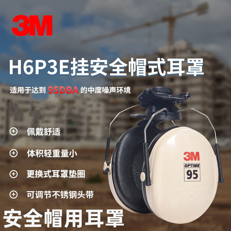 3mH6P3E安全帽用耳罩隔音降噪