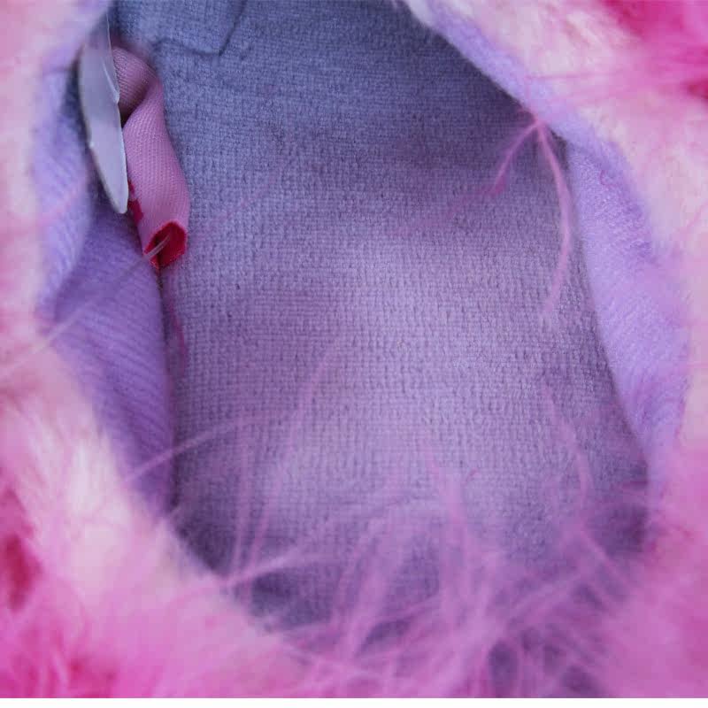 Pantoufles enfants en suède BARBIE pour hiver - Ref 1034798 Image 4