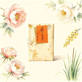 日本鬼头天薰堂书本装花之花线香礼盒桂花牡丹菖蒲家居氛围香薰