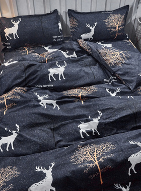 被套单件150x200x230床单人180x200被罩220x240两件套男士深灰色