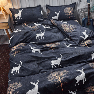 被套单件150x200x230床单人180x200被罩220x240两件套男士 深灰色