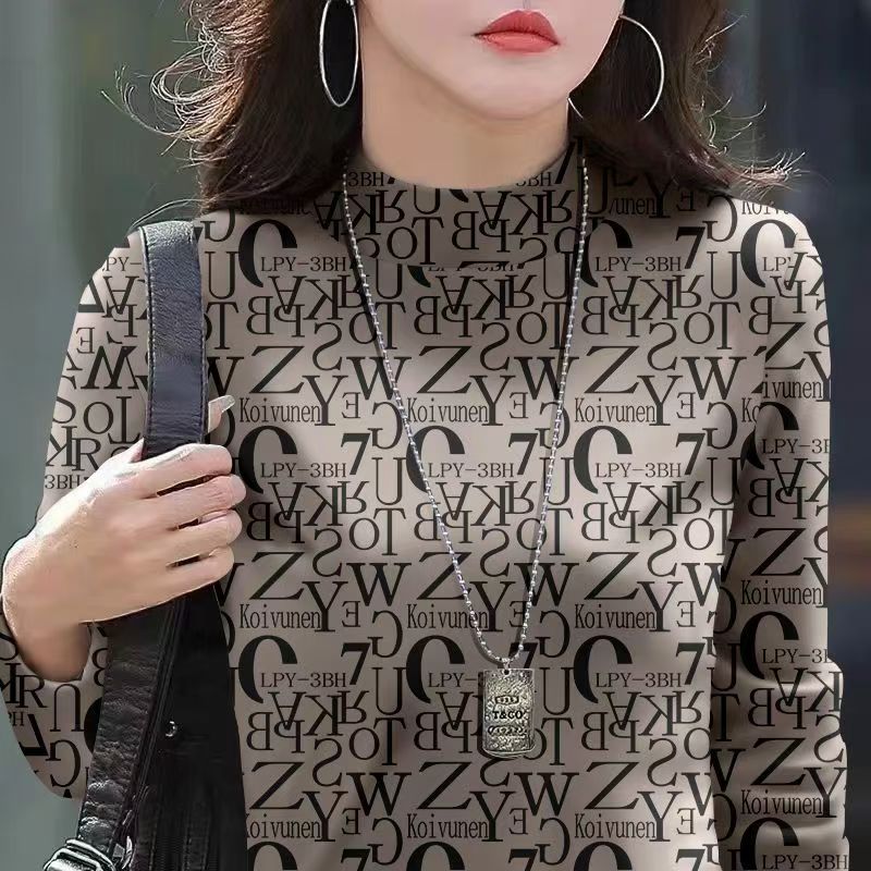 半高领打底衫女长袖加厚双面德绒