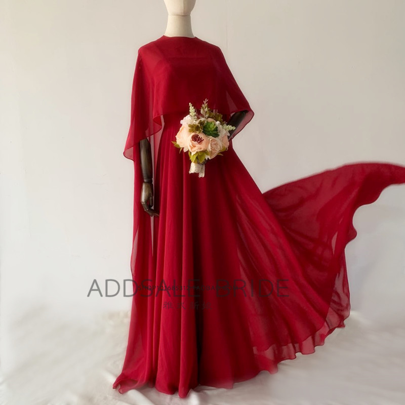 宴会旗袍薄款连衣裙防晒雪纺礼服