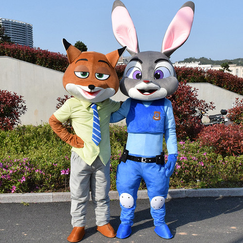 朱迪玩偶服演出活动宣传头套人穿