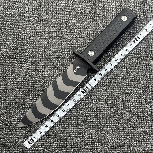 零误差 ZT0006G10柄虎纹直刀高硬度厨房家用户外露营多功能工具刀