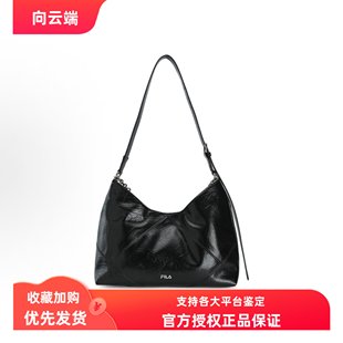 女款 FILA斐乐 斜挎包 正黑色 流浪包防水耐脏日常百搭