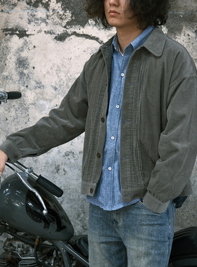 SBC+ 法式灰绿色灯芯绒夹克 欧系设计语言 男外套