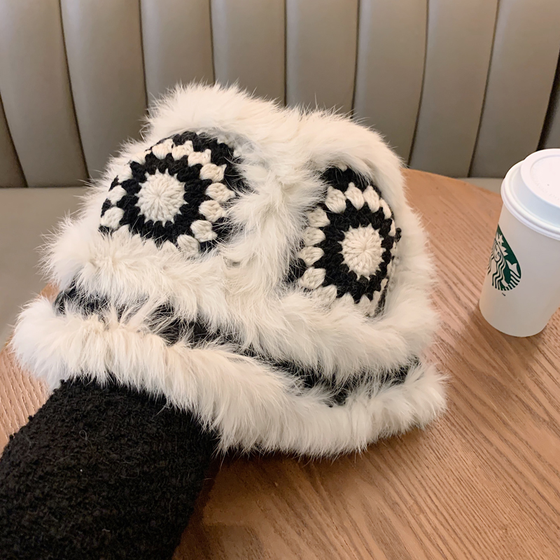 醒狮渔夫帽毛绒皮草保暖帽子