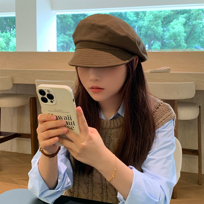 氛围感显脸小贝雷帽报童帽