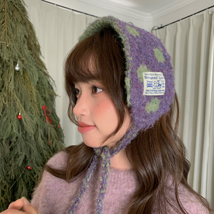 Deepsea深海 耳罩防寒耳套耳包 韩系少女甜美可爱波点保暖护耳冬季