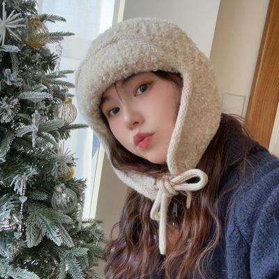 深海2025新款保暖护耳毛线帽