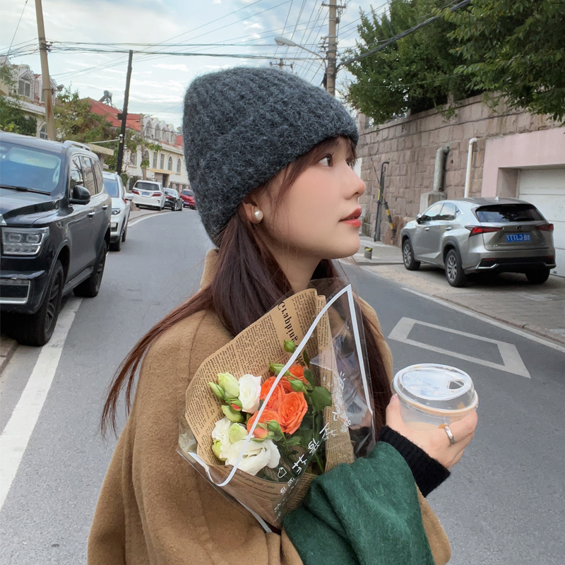 针织帽女冬季无檐保暖
