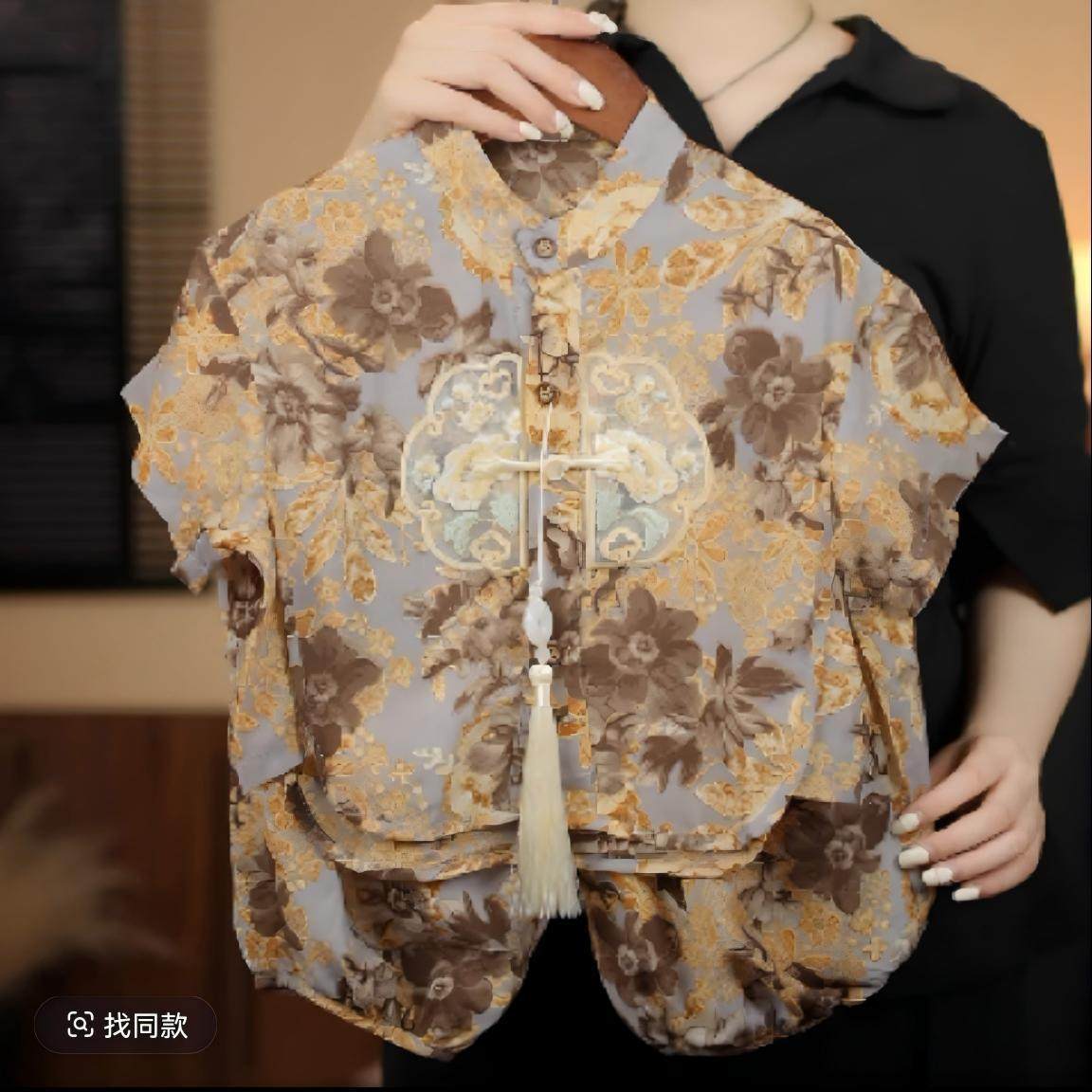 新款儿童国风套装夏季宝宝唐装汉服短袖七分裤两件套素雅休闲夏装,童装/婴儿装/亲子装,汉服,淘宝优惠券,粉丝福利购,淘宝优惠卷