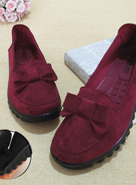 特价工作鞋工装黑色女鞋厚底平跟正品老北京布鞋休闲浅口上班鞋42