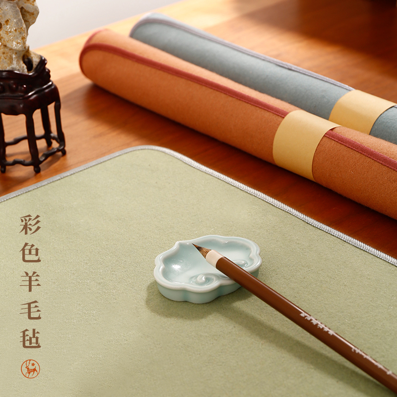 彩色包边羊毛画毡含羊毛85%