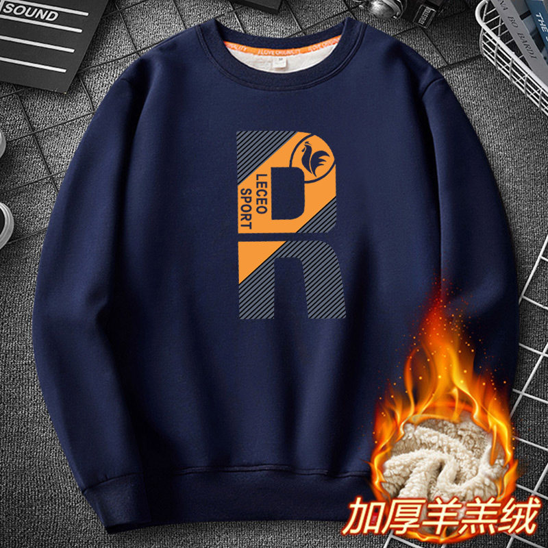 法式公鸡卫衣男羊羔绒冬季宽松