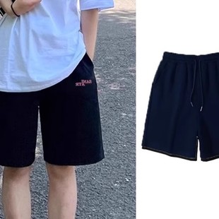 复古运动五分裤 美式 外穿宽松百搭夏季 阔腿休闲薄款 子女潮 街头短裤