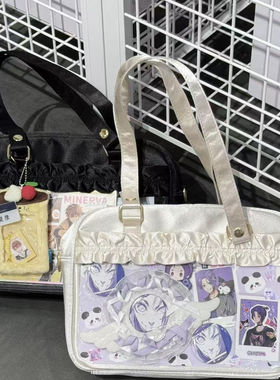 Seraphim原创设计花边制服痛日系学院风通勤大容量单肩斜跨痛包