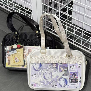 Seraphim原创设计花边制服痛日系学院风通勤大容量单肩斜跨痛包