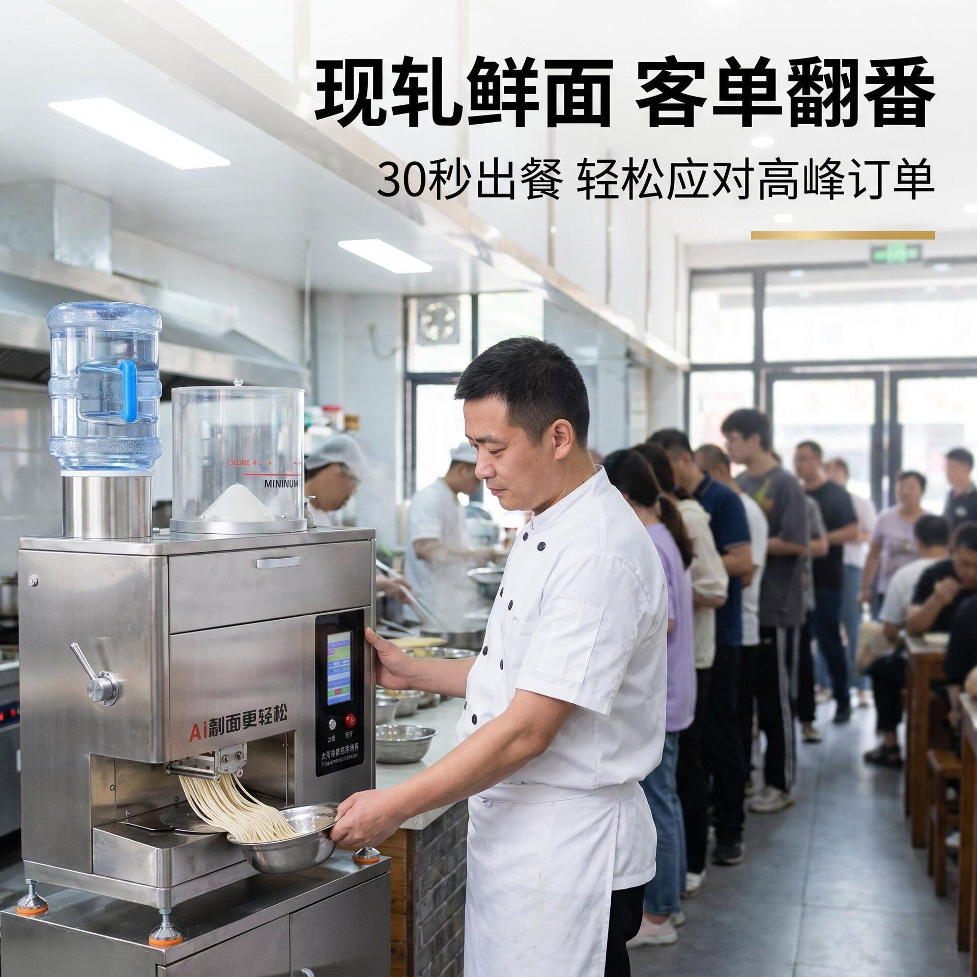 商用面馆拉面机全自动智能面条机多功能和面压面切面一体鲜面条机