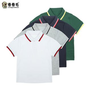 幼儿园园服班服夏季运动服短袖POLO衫新款校服小学生童装套头上衣