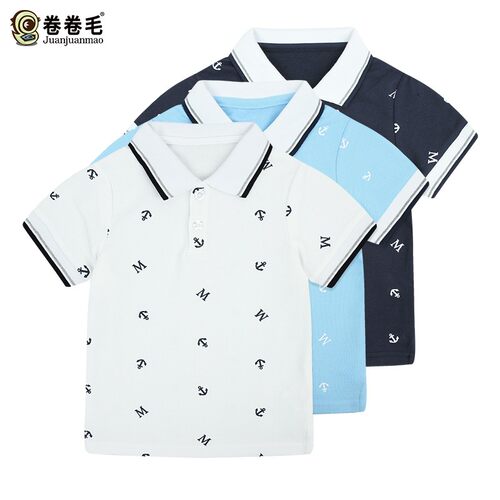 夏季男童短袖小学生polp班服