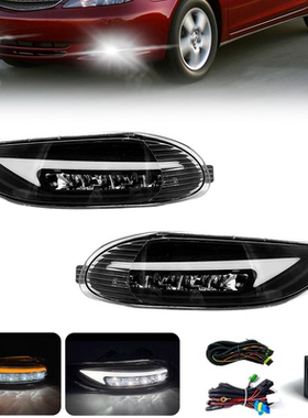 适用于05-09款丰田卡罗拉日行灯带转向黄光LED前雾灯凯美瑞日行灯