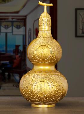 精工全铜铜葫芦摆件开盖空心镇宅